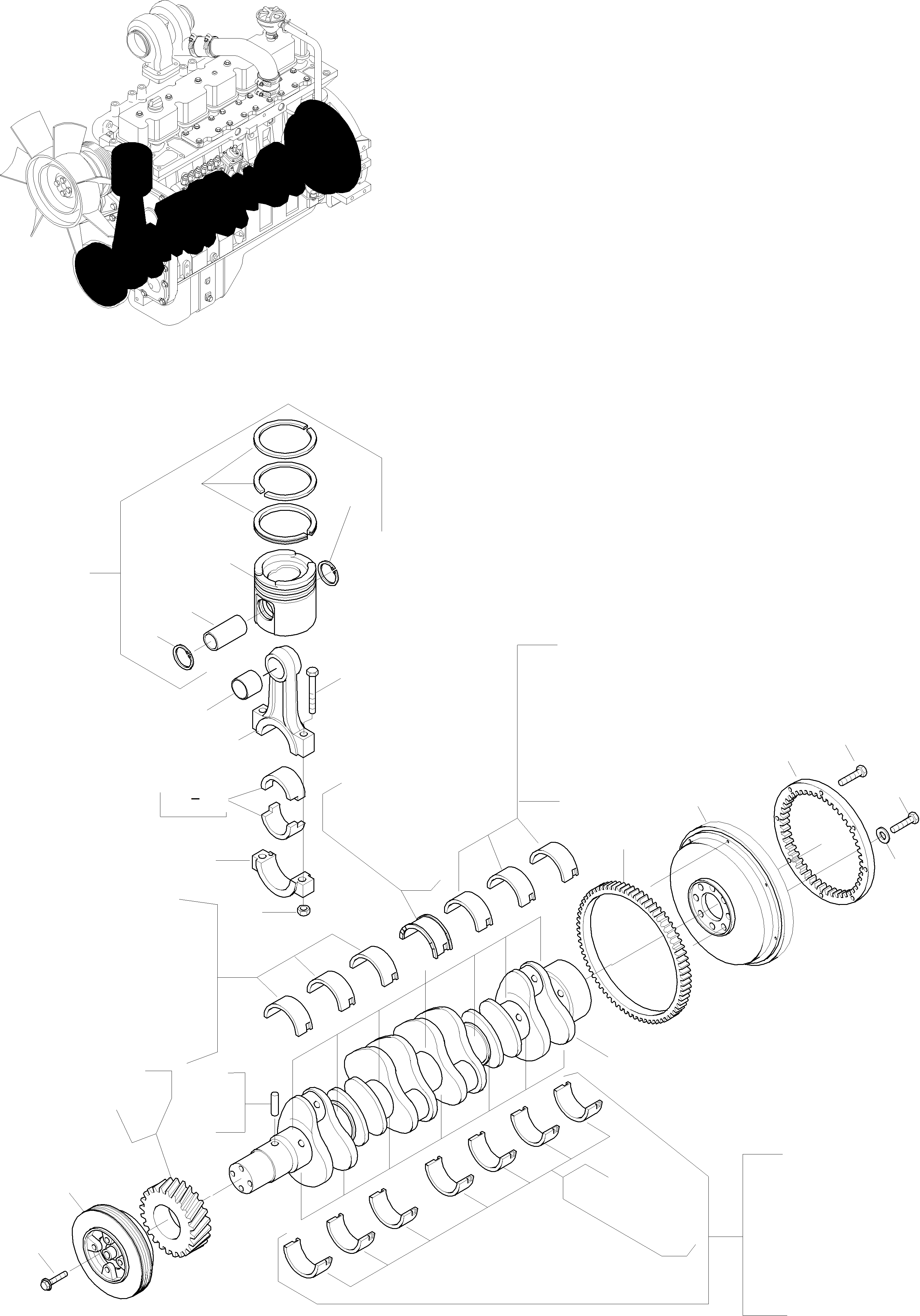 Wheel Loaders Komatsu / WA320-3 S/N WA320H20051-20560(wa320_3) / CRANK ASSEMBLY(01-04 : K0345)