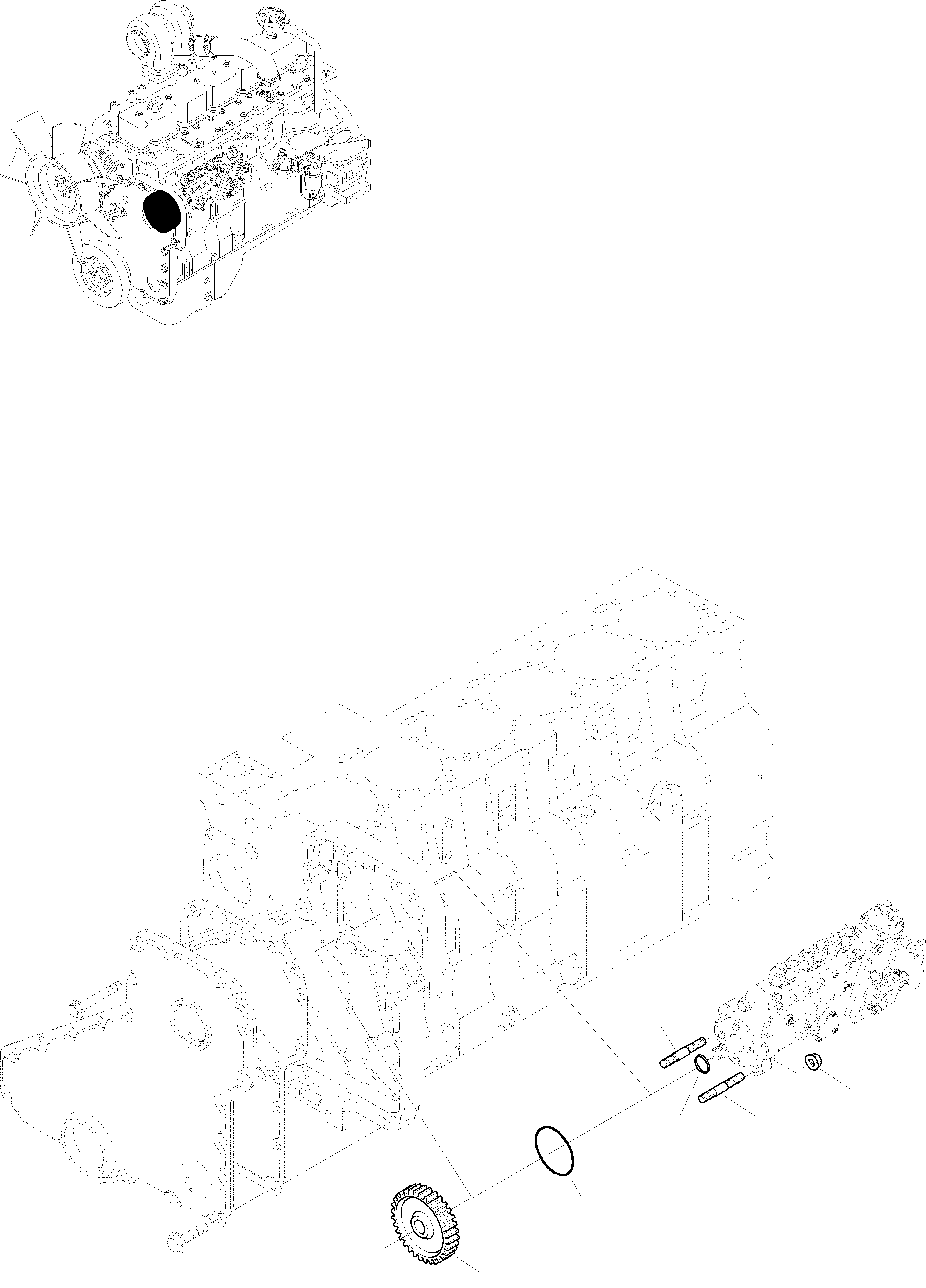 Wheel Loaders Komatsu / WA320-3 S/N WA320H20051-20560(wa320_3) / INJECTION PUMP DRIVE(01-27 : K0385)