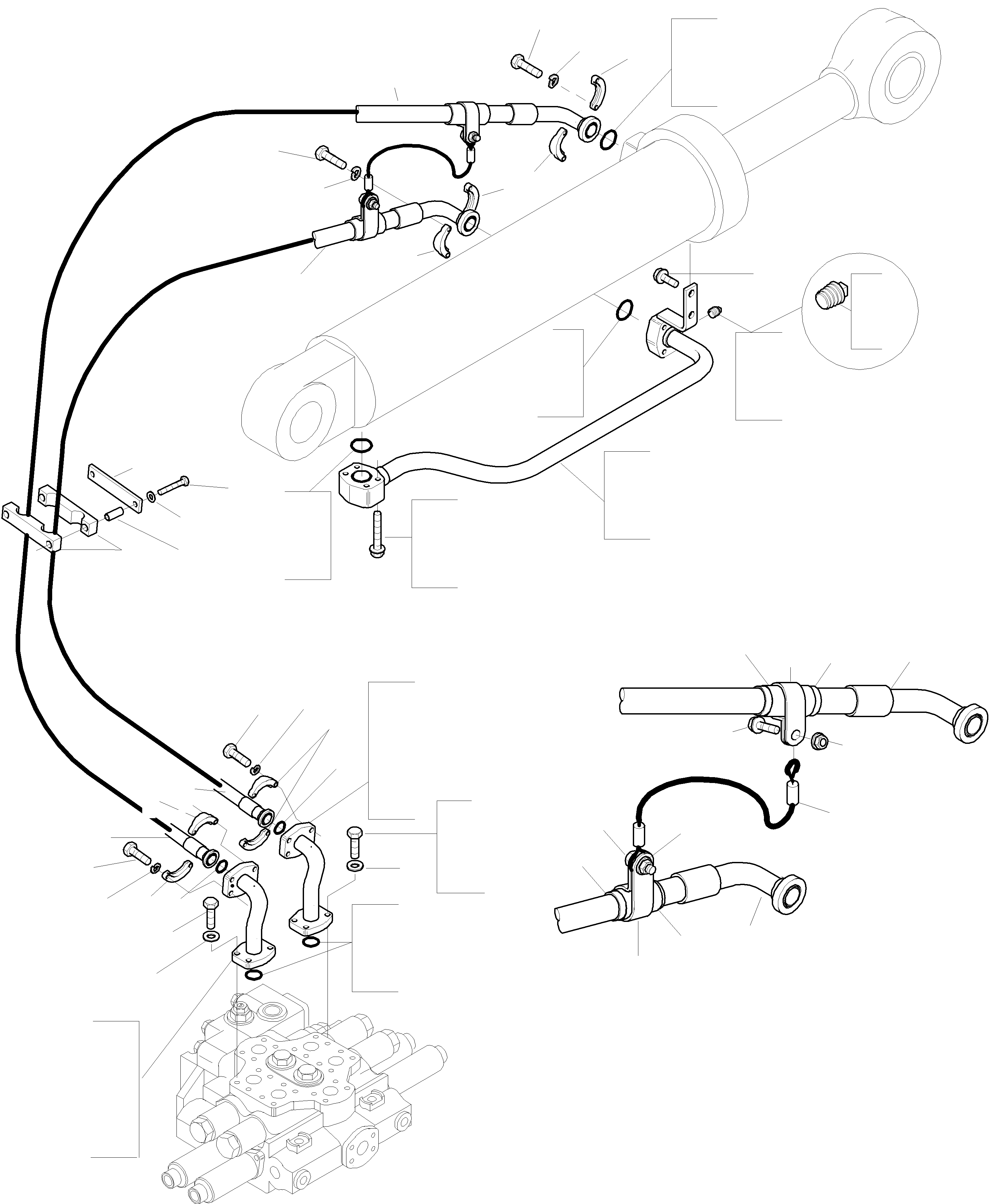 Wheel Loaders Komatsu / WA320-3 S/N WA320H20051-20560(wa320_3) / BUCKET CYLINDER AND PIPINGS(13-27 : K0575)