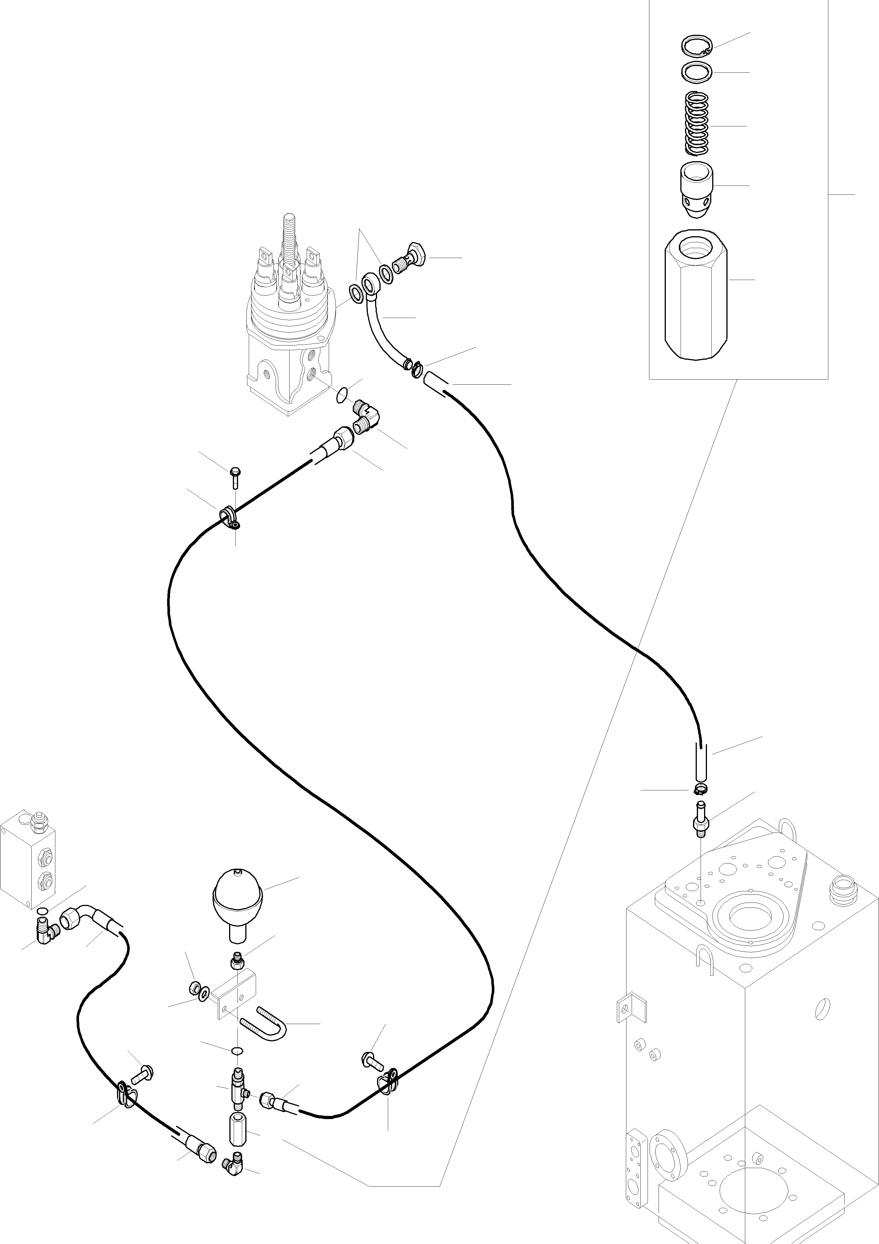 Wheel Loaders Komatsu / WA320-3 S/N WA320H20051-20560(wa320_3) / PIPINGS FOR REMOTE CONTROL VALVE, PART I(13-08|a : K0576)