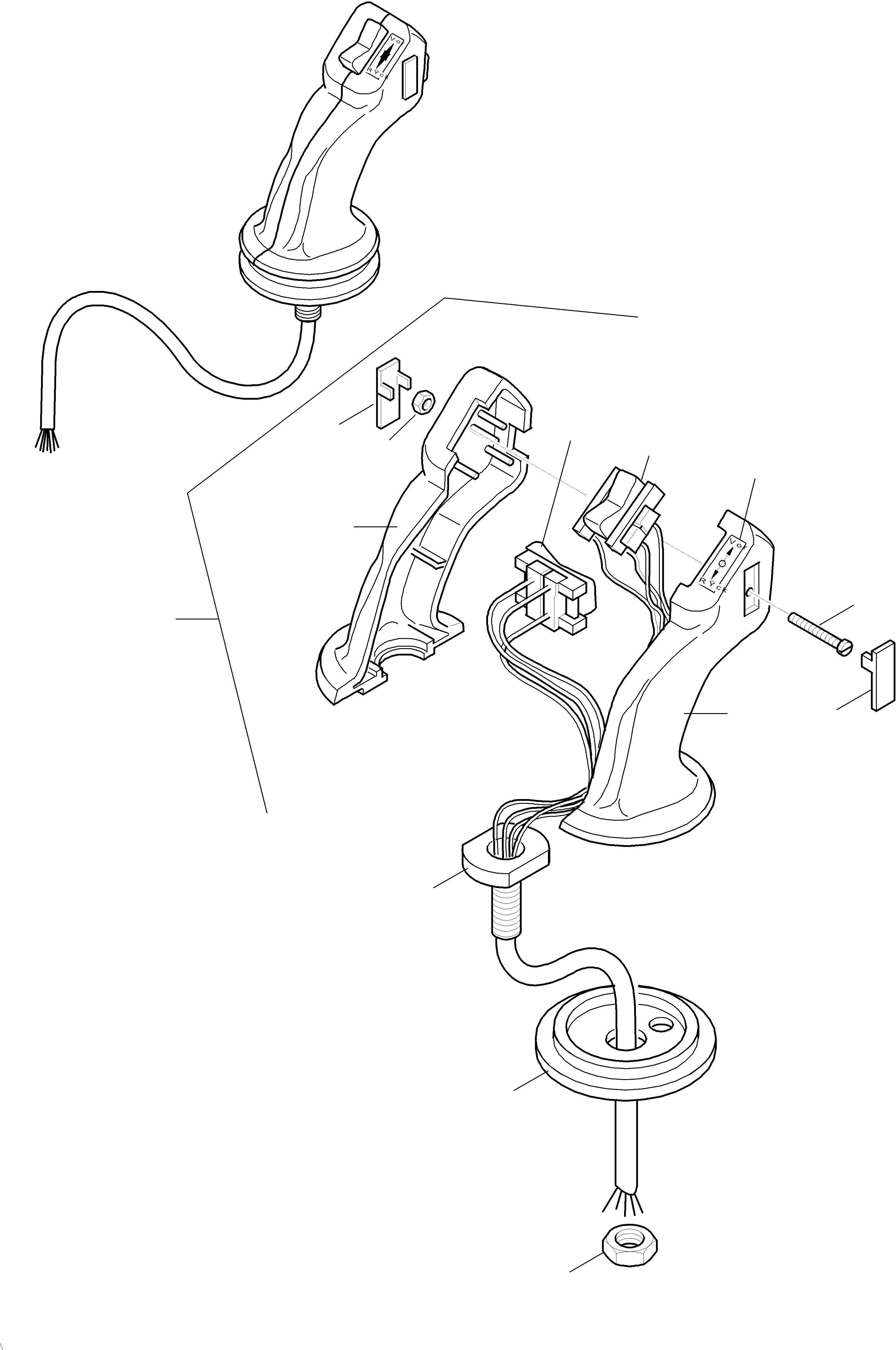 Wheel Loaders Komatsu / WA320-3 S/N WA320H20051-20560(wa320_3) / REMOTE CONTROL VALVE, SWITCH BUTTON(13-09|l : GJ2K1314)
