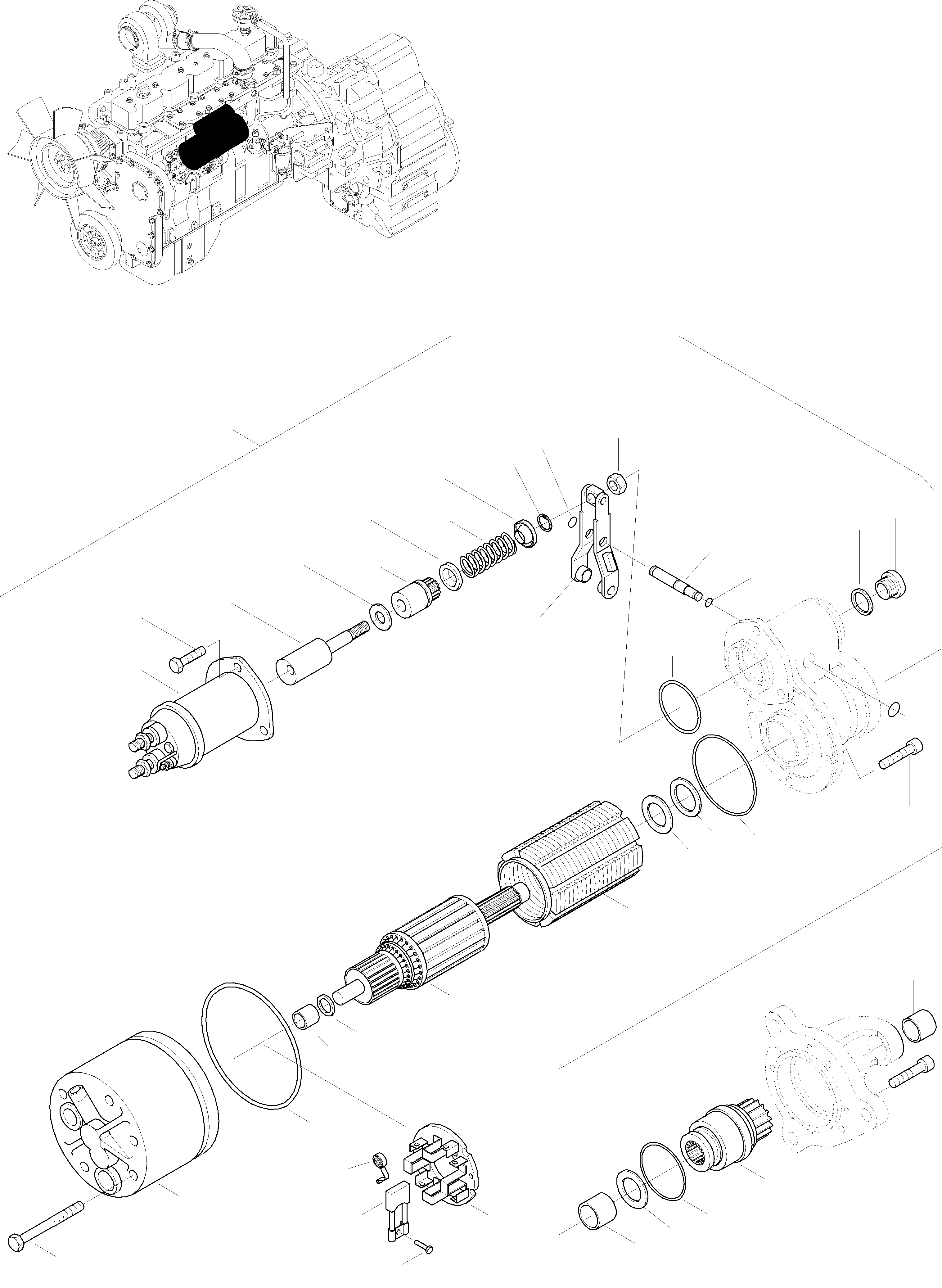 Wheel Loaders Komatsu / WA320-3 active S/N WA320H20561 - Up(wa320_3a) / STARTERMOTOR(03-43 : K1001)