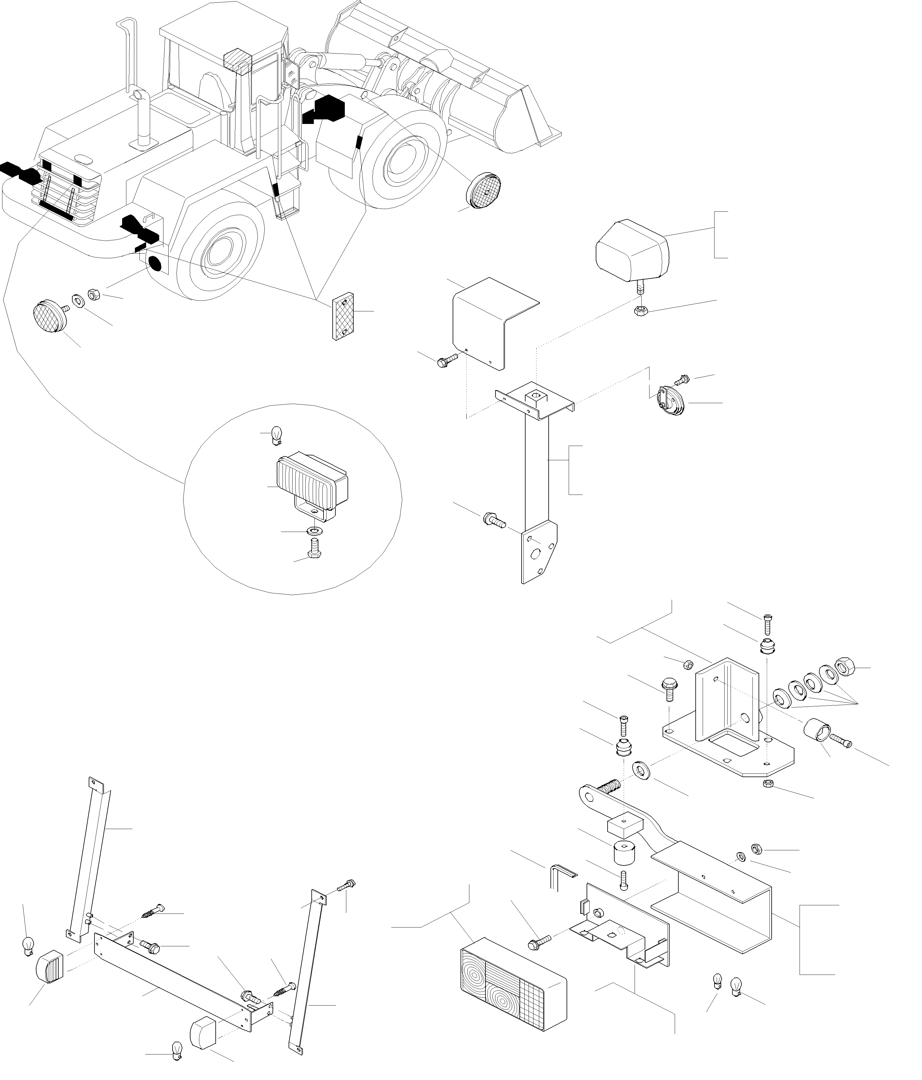 Wheel Loaders Komatsu / WA320-3 active S/N WA320H20561 - Up(wa320_3a) / ELECTRIC SYSTEM, LIGHTING UNIT(03-56|a : K1020)