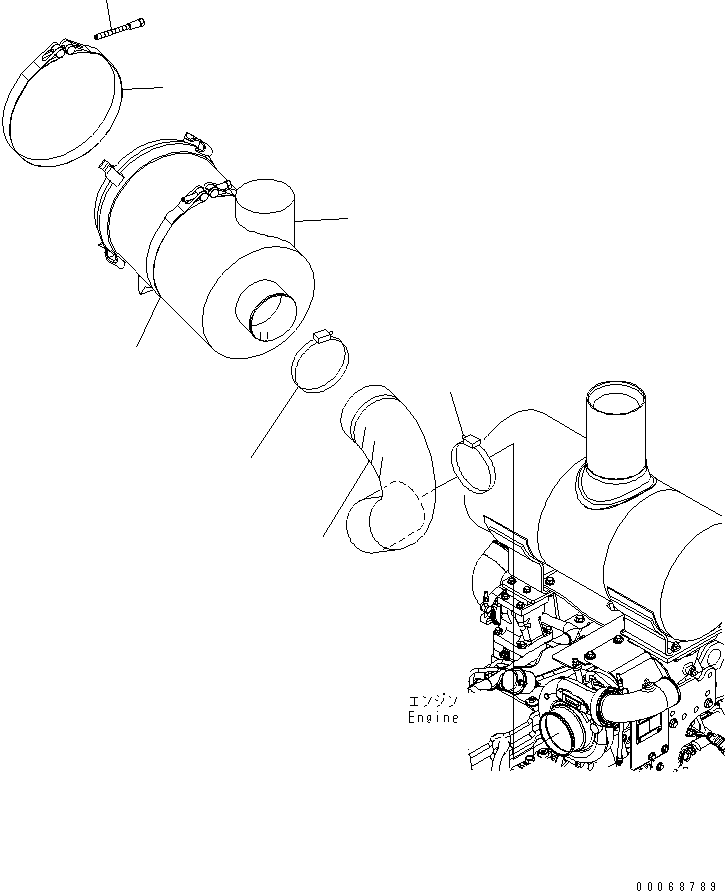 Wheel Loaders Komatsu / WA320PZ-6 S/N 70001-70451 (For EU)(wa320pzc) / AIR CLEANER(#70001-)(030040 : B0110-03A0)