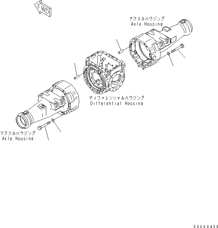 Wheel Loaders Komatsu / WA320PZ-6 S/N 70001-70451 (For EU)(wa320pzc) / FRONT AXLE (MOUNTING PARTS)(#70001-)(150230 : F4400-57A0)