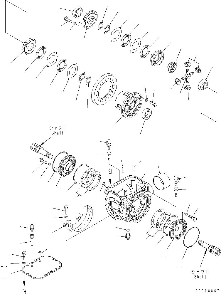 Wheel Loaders Komatsu / WA320PZ-6 S/N 70001-70451 (For EU)(wa320pzc) / REAR AXLE (DIFFERENTIAL 2/2) (ASD)(#70001-)(150300 : F4500-54A1)