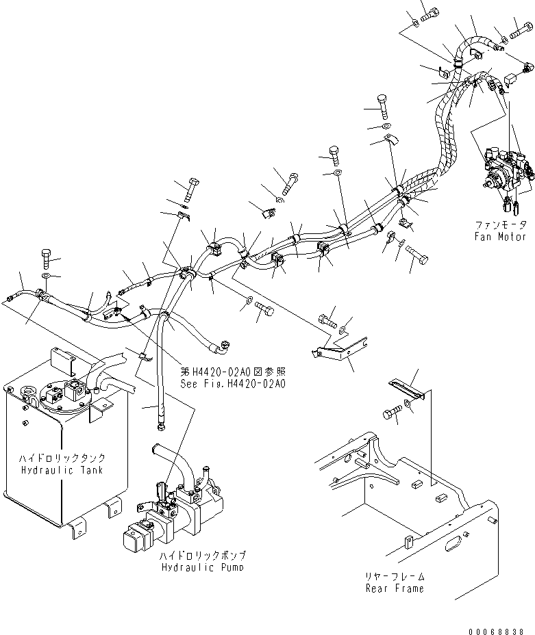 Wheel Loaders Komatsu / WA320PZ-6 S/N 70001-70451 (For EU)(wa320pzc) / FAN DRIVE (FOR EMERGENCY STEERING)(#70001-)(180160 : H2260-01A1)