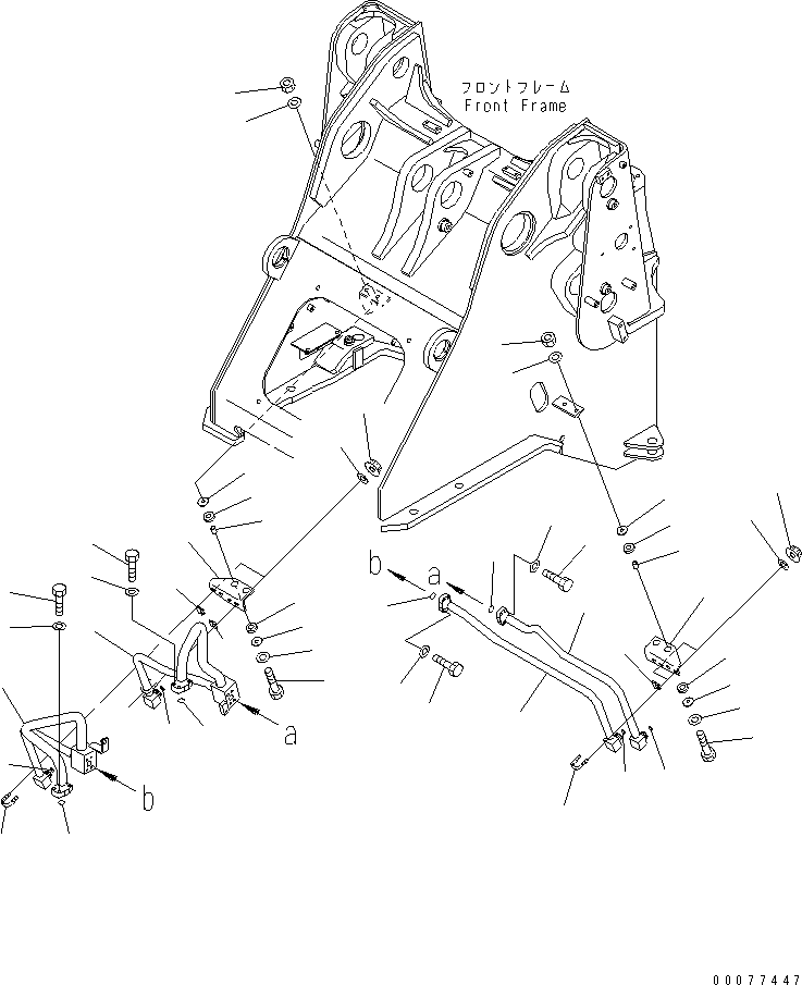 Wheel Loaders Komatsu / WA320PZ-6 S/N 70001-70451 (For EU)(wa320pzc) / HYDRAULIC PIPING (LIFT CYLINDER LINE)(#70001-)(180300 : H4200-07A0)