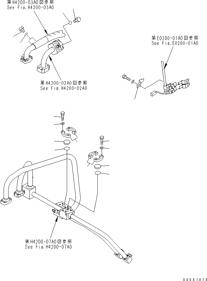 Wheel Loaders Komatsu / WA320PZ-6 S/N 70001-70451 (For EU)(wa320pzc) / HYDRAULIC PIPING (PLUG COVER)(#70001-)(180400 : H4200-12A0)