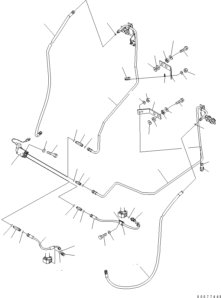 Wheel Loaders Komatsu / WA320PZ-6 S/N 70001-70451 (For EU)(wa320pzc) / HYDRAULIC PIPING (QUICK COUPLER PIPING) (FOR 3-SPOOL VALVE)(#70001-)(180460 : H4200-16A2)