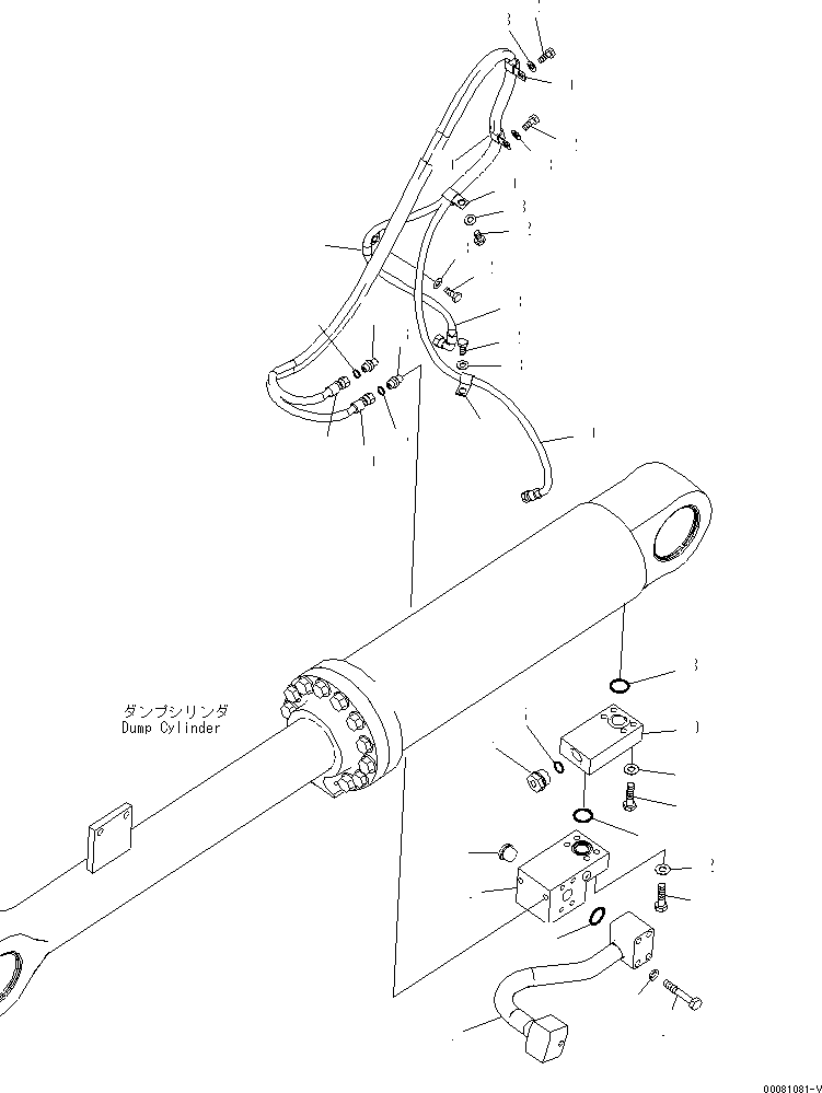 Wheel Loaders Komatsu / WA320PZ-6 S/N 70001-70451 (For EU)(wa320pzc) / HYDRAULIC PIPING (DAMP CYLINDER LINE)(#70001-)(180500 : H4200-19A5)