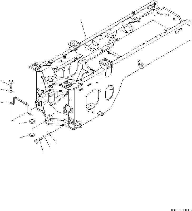 Wheel Loaders Komatsu / WA320PZ-6 S/N 70001-70451 (For EU)(wa320pzc) / REAR FRAME(#70001-)(210040 : J4120-01A0)