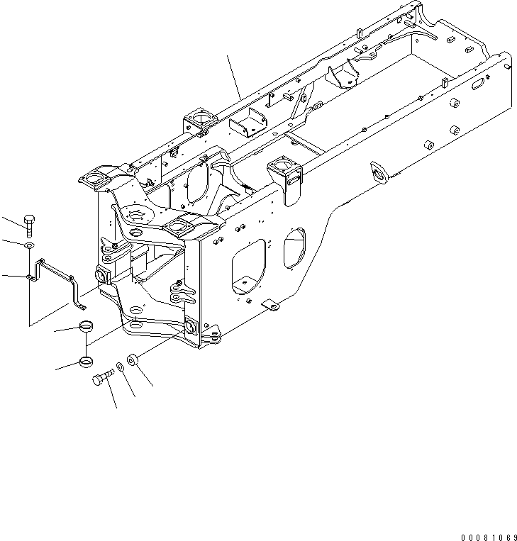 Wheel Loaders Komatsu / WA320PZ-6 S/N 70001-70451 (For EU)(wa320pzc) / REAR FRAME (WITH BOOM STOPPER)(#70001-)(210050 : J4120-01A3)