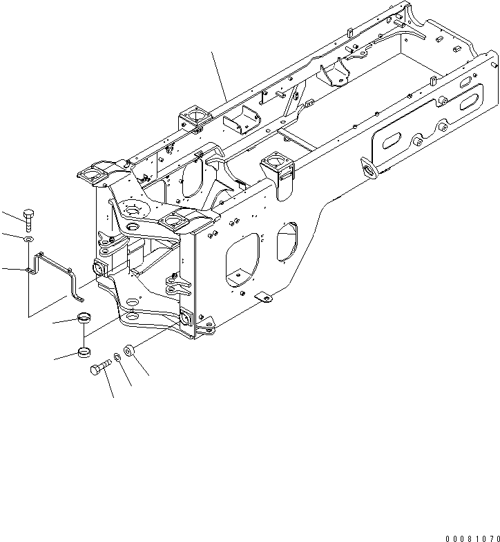 Wheel Loaders Komatsu / WA320PZ-6 S/N 70001-70451 (For EU)(wa320pzc) / REAR FRAME (EU SPEC.)(#70001-)(210060 : J4120-01A4)