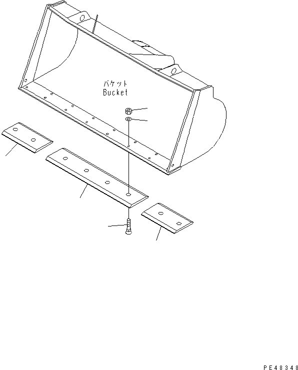 Wheel Loaders Komatsu / WA320PZ-6 S/N 70001-70451 (For EU)(wa320pzc) / BOLT ON CUTTING EDGE (FOR BUCKET 2.6M3)(#70001-)(330080 : T4122-01A1)