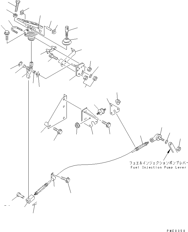 Wheel Loaders Komatsu / WA380-3 S/N 50001-52999 (Overseas Version)(wa380-0c) / ACCELERATOR PEDAL AND LINKAGE(#50001-)(030020 : 1101)