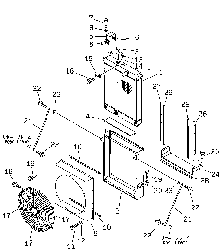 Wheel Loaders Komatsu / WA380-3 S/N 50001-52999 (Overseas Version)(wa380-0c) / RADIATOR(#50001-)(030030 : 1201)