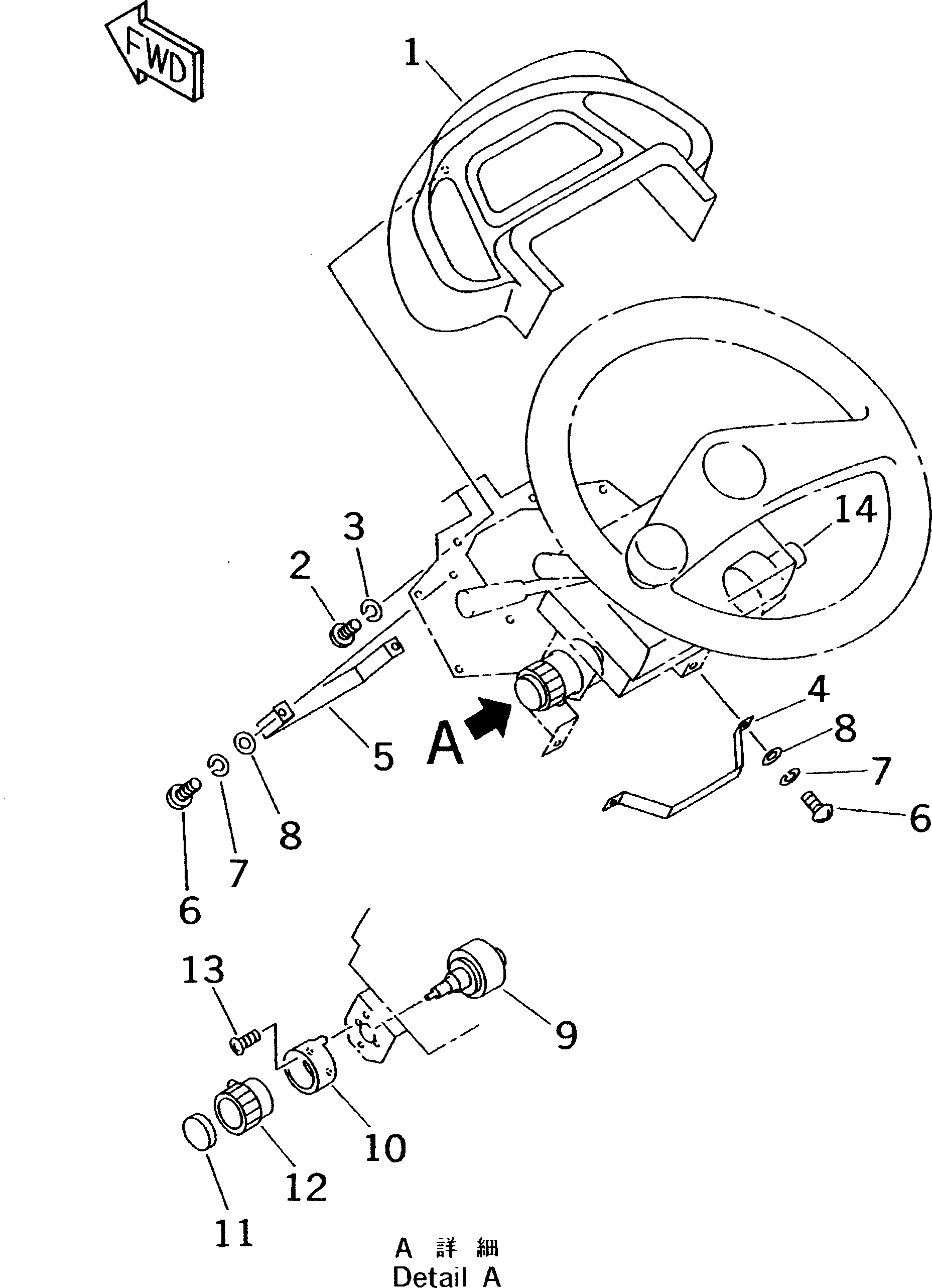 Wheel Loaders Komatsu / WA380-3 S/N 50001-52999 (Overseas Version)(wa380-0c) / INSTRUMENT PANEL (WITH CAB)(#50001-)(030100 : 1411)