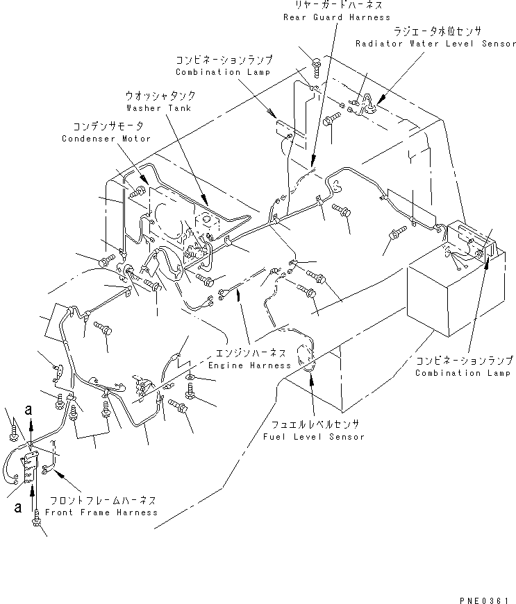 Wheel Loaders Komatsu / WA380-3 S/N 50001-52999 (Overseas Version)(wa380-0c) / ELECTRICAL SYSTEM (REAR FRAME LINE)(#50001-)(030240 : 1531)