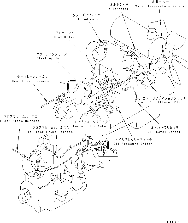 Wheel Loaders Komatsu / WA380-3 S/N 50001-52999 (Overseas Version)(wa380-0c) / ELECTRICAL SYSTEM (ENGINE AND TRANSMISSION LINE)(#50001-)(030250 : 1541)