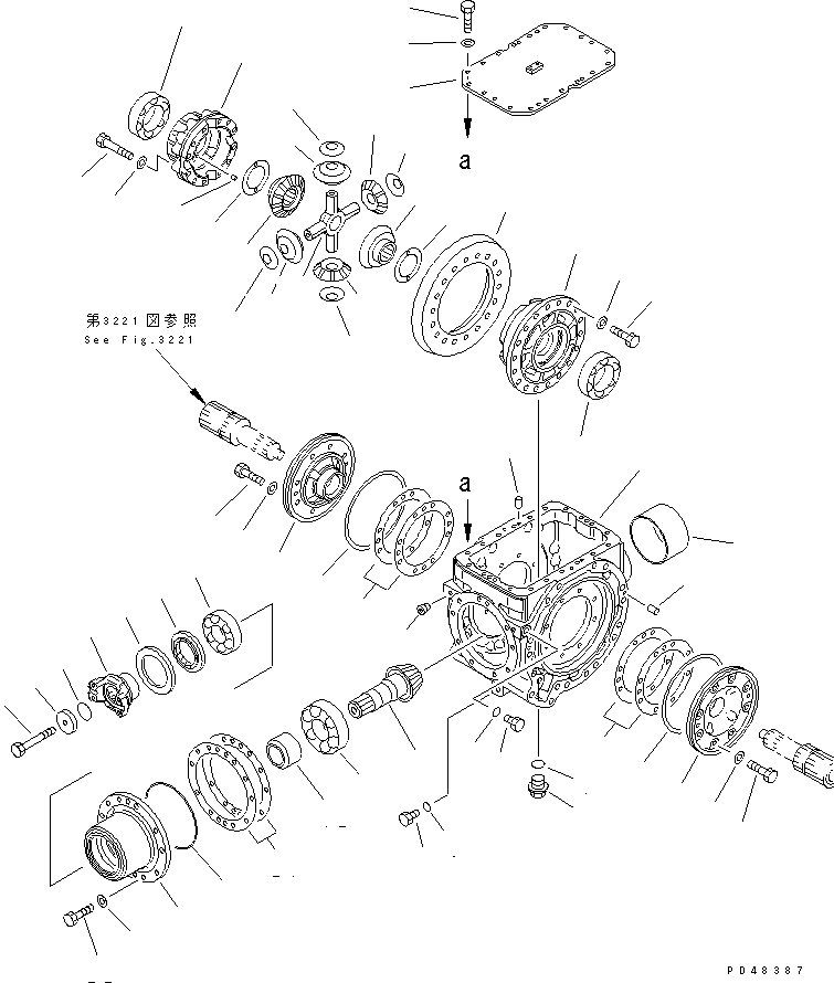 Wheel Loaders Komatsu / WA380-3 S/N 50001-52999 (Overseas Version)(wa380-0c) / REAR DIFFERENTIAL(#50001-)(090080 : 3211)