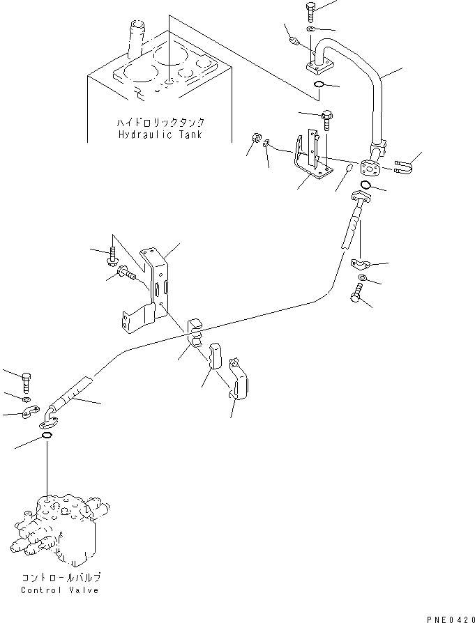 Wheel Loaders Komatsu / WA380-3 S/N 50001-52999 (Overseas Version)(wa380-0c) / HYDRAULIC PIPING (DRAIN LINE)(#50001-)(180220 : 6421)