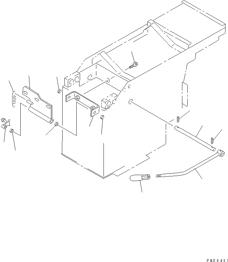 Wheel Loaders Komatsu / WA380-3 S/N 50001-52999 (Overseas Version)(wa380-0c) / WORK EQUIPMENT LOCK LEVER(#50001-)(180440 : 6603)