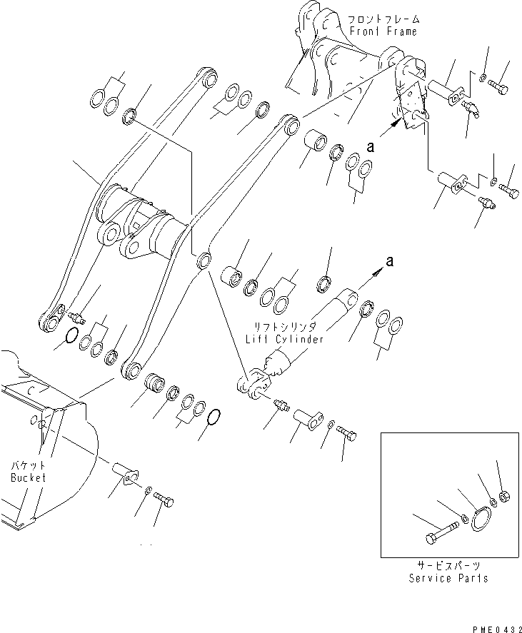 Wheel Loaders Komatsu / WA380-3 S/N 50001-52999 (Overseas Version)(wa380-0c) / LIFT ARM(#50001-)(210010 : 7001)