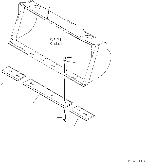 Wheel Loaders Komatsu / WA380-3 S/N 50001-52999 (Overseas Version)(wa380-0c) / CUTTING EDGE(#50001-)(210100 : 7421)