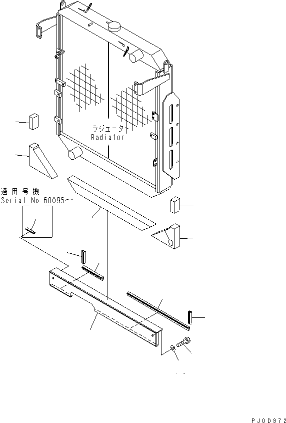 Wheel Loaders Komatsu / WA380-5-TN S/N 60001-UP(wa380-1r) / RADIATOR (SHEET)(060060 : C0110-06A0)