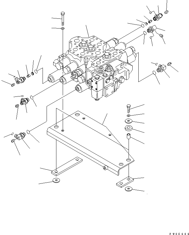 Wheel Loaders Komatsu / WA380-5-TN S/N 60001-UP(wa380-1r) / MAIN VALVE (WITH 3-SPOOL VALVE)(180040 : H0120-01A2)