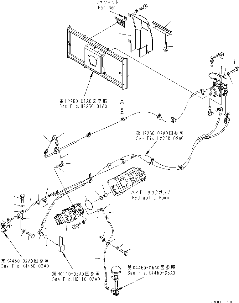 Wheel Loaders Komatsu / WA380-5-TN S/N 60001-UP(wa380-1r) / FAN MOTOR COVER(180130 : H2260-03A0)