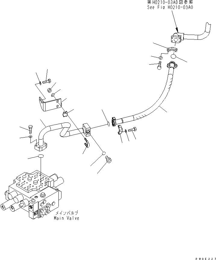 Wheel Loaders Komatsu / WA380-5-TN S/N 60001-UP(wa380-1r) / HYDRAULIC PIPING (DELIVERY LINE HOSE)(180180 : H4200-05A1)