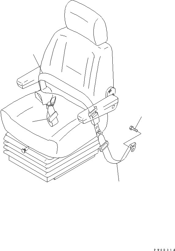 Wheel Loaders Komatsu / WA380-5-TN S/N 60001-UP(wa380-1r) / SEAT BELT (56 MM) (KAB)(240020 : K0160-01A0)
