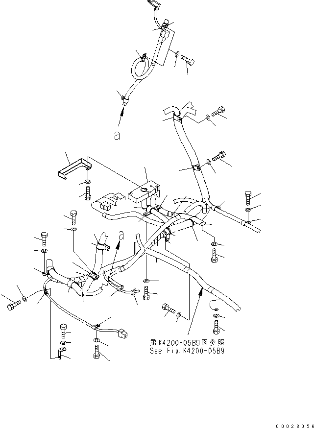 Wheel Loaders Komatsu / WA380-5-TN S/N 60001-UP(wa380-1r) / FLOOR FRAME (WIRING HARNESS) (2/2) (FOR TUNNEL SPEC.)(240140 : K4200-06B9)