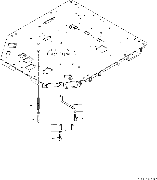 Wheel Loaders Komatsu / WA380-5-TN S/N 60001-UP(wa380-1r) / FLOOR FRAME (DUCT) (FOR TUNNEL SPEC.)(240230 : K4200-17B9)