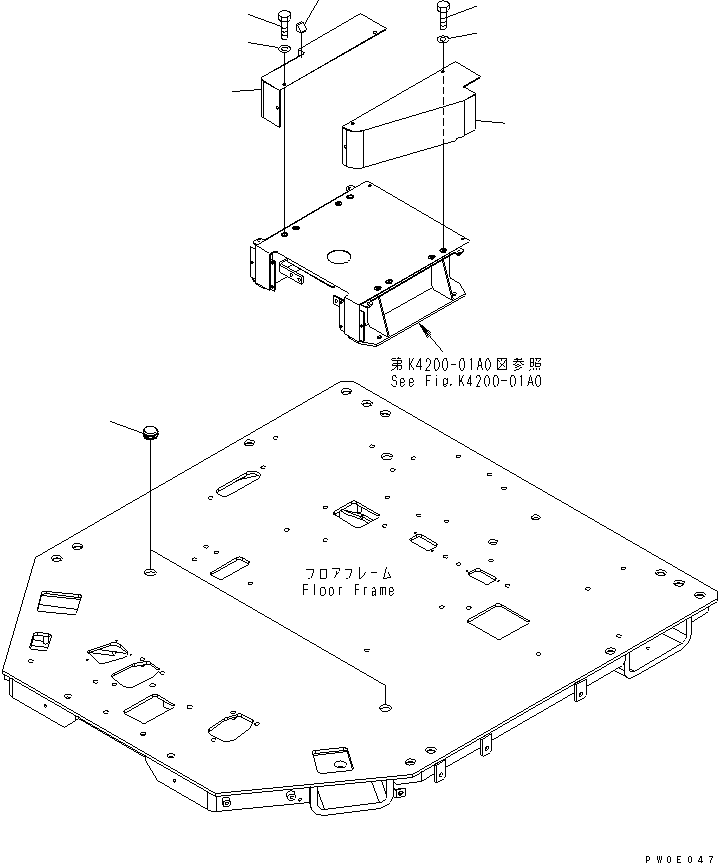 Wheel Loaders Komatsu / WA380-5-TN S/N 60001-UP(wa380-1r) / FLOOR FRAME (FLOOR COVER)(240240 : K4200-20A0)