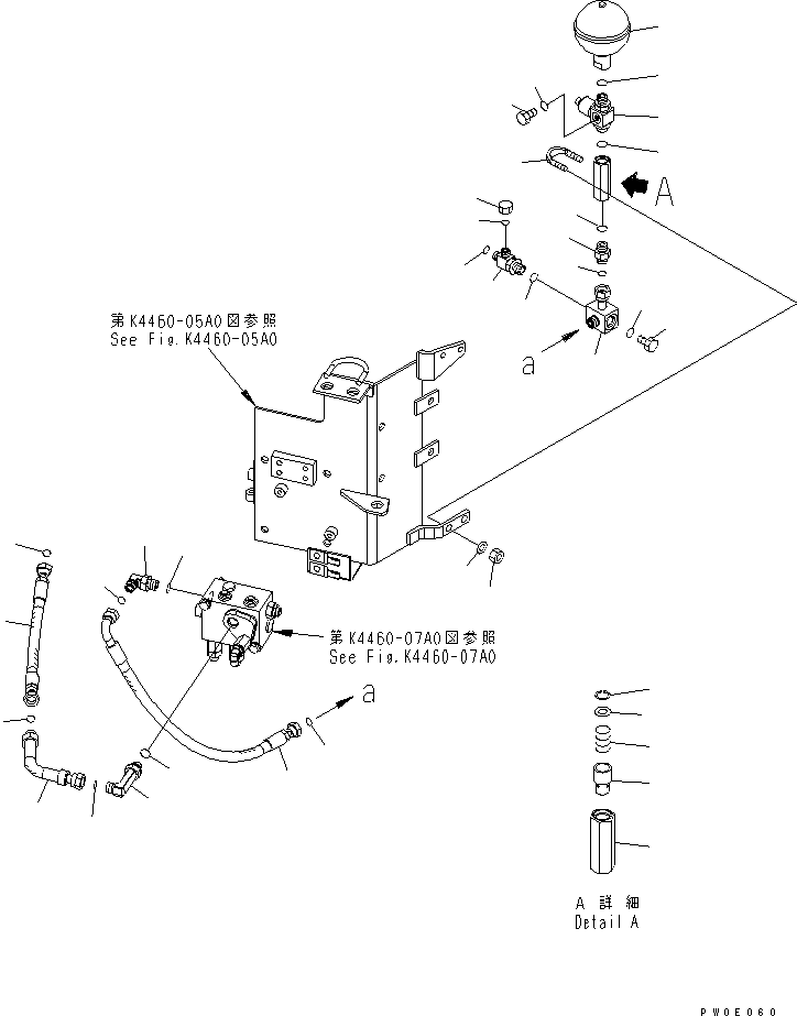 Wheel Loaders Komatsu / WA380-5-TN S/N 60001-UP(wa380-1r) / BRAKE CONTROL (STEERING P.P.C. PIPING)(240560 : K4460-06A0)