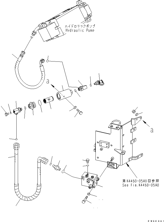 Wheel Loaders Komatsu / WA380-5-TN S/N 60001-UP(wa380-1r) / BRAKE PIPING (ACCUMLATOR CHARGE VALVE PIPNG)(240570 : K4460-07A0)