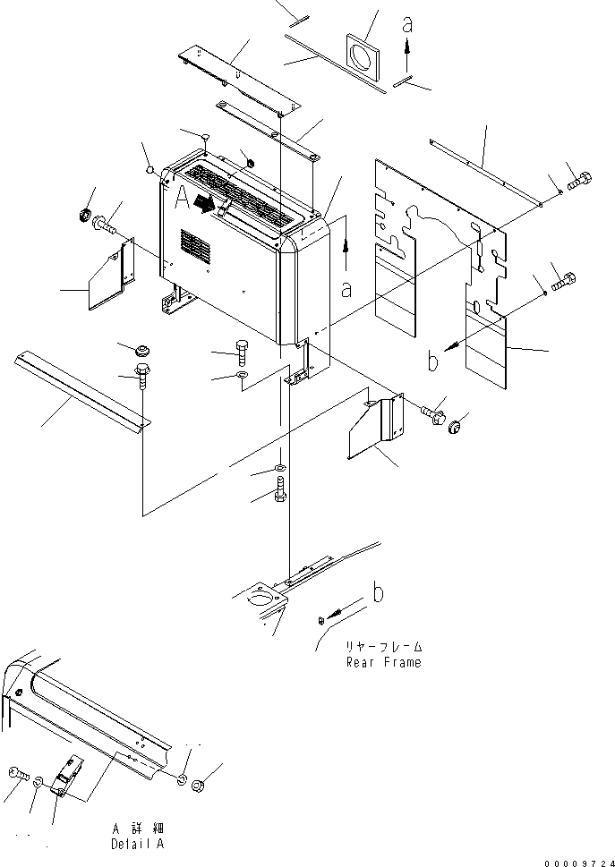 Wheel Loaders Komatsu / WA380-5-TN S/N 60001-UP(wa380-1r) / BULKHEAD (FOR TUNNEL SPEC.)(270110 : M4102-01A4)