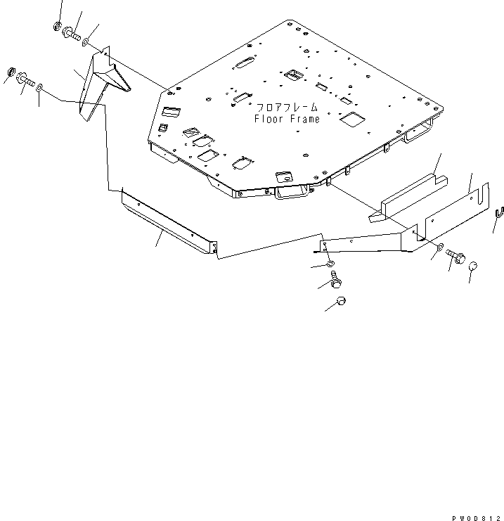Wheel Loaders Komatsu / WA380-5-TN S/N 60001-UP(wa380-1r) / FLOOR COVER(270160 : M4230-01A0)