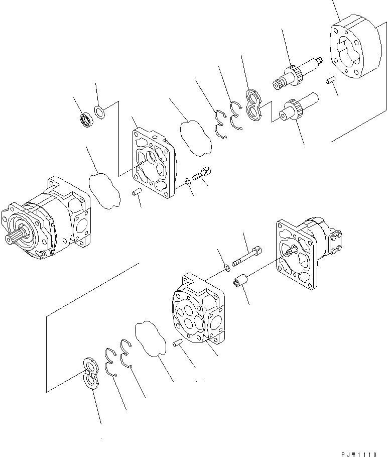 Wheel Loaders Komatsu / WA380-5-TN S/N 60001-UP(wa380-1r) / HYDRAULIC PUMP (INNER PARTS) (2/3)(420070 : Y1610-02A0)