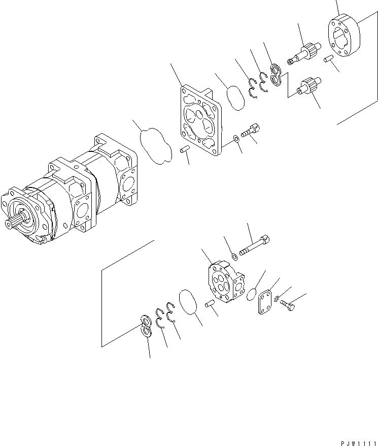 Wheel Loaders Komatsu / WA380-5-TN S/N 60001-UP(wa380-1r) / HYDRAULIC PUMP (INNER PARTS) (3/3)(420080 : Y1610-03A0)