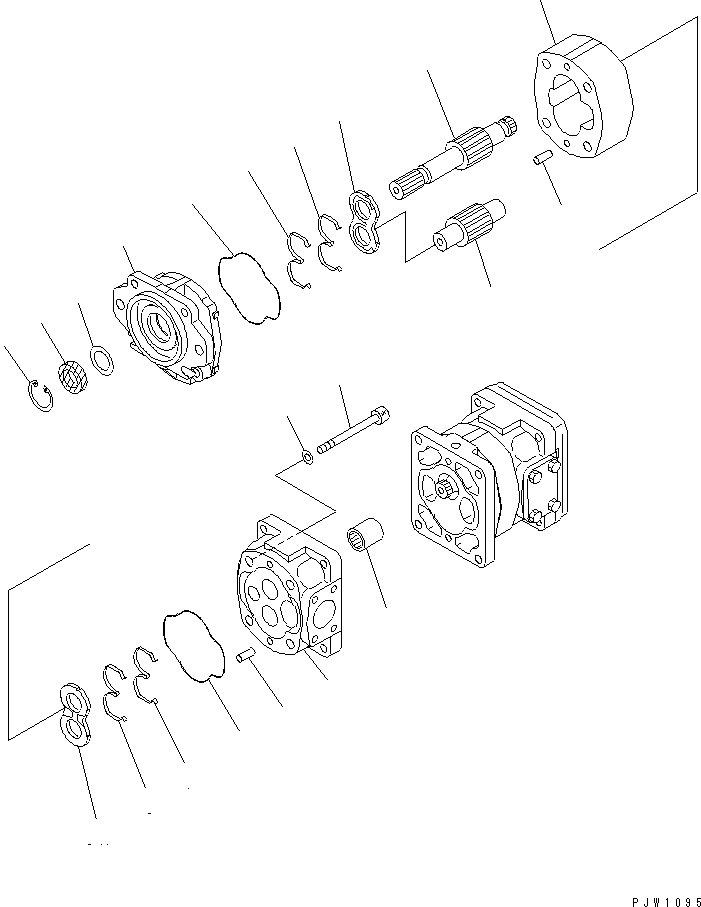 Wheel Loaders Komatsu / WA380-5-TN S/N 60001-UP(wa380-1r) / HYDRAULIC PUMP (INNER PARTS) (1/2)(420090 : Y1610-11A0)