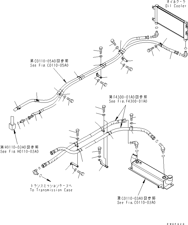 Wheel Loaders Komatsu / WA380-5 S/N 60001-UP(wa380-5r) / COOLING LINE(060070 : C0120-01A0)