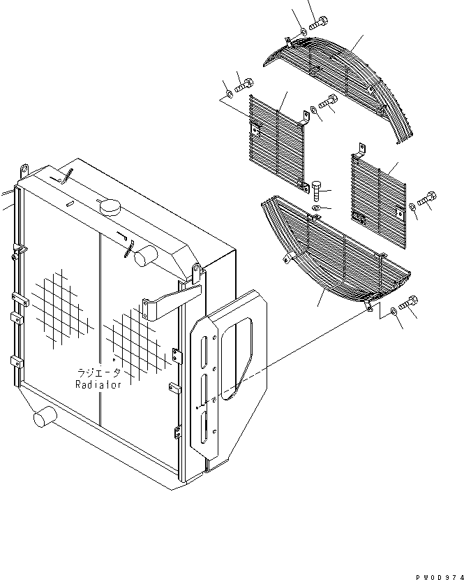 Wheel Loaders Komatsu / WA380-5 S/N 60001-UP(wa380-5r) / FAN GUARD(060080 : C0310-01A0)