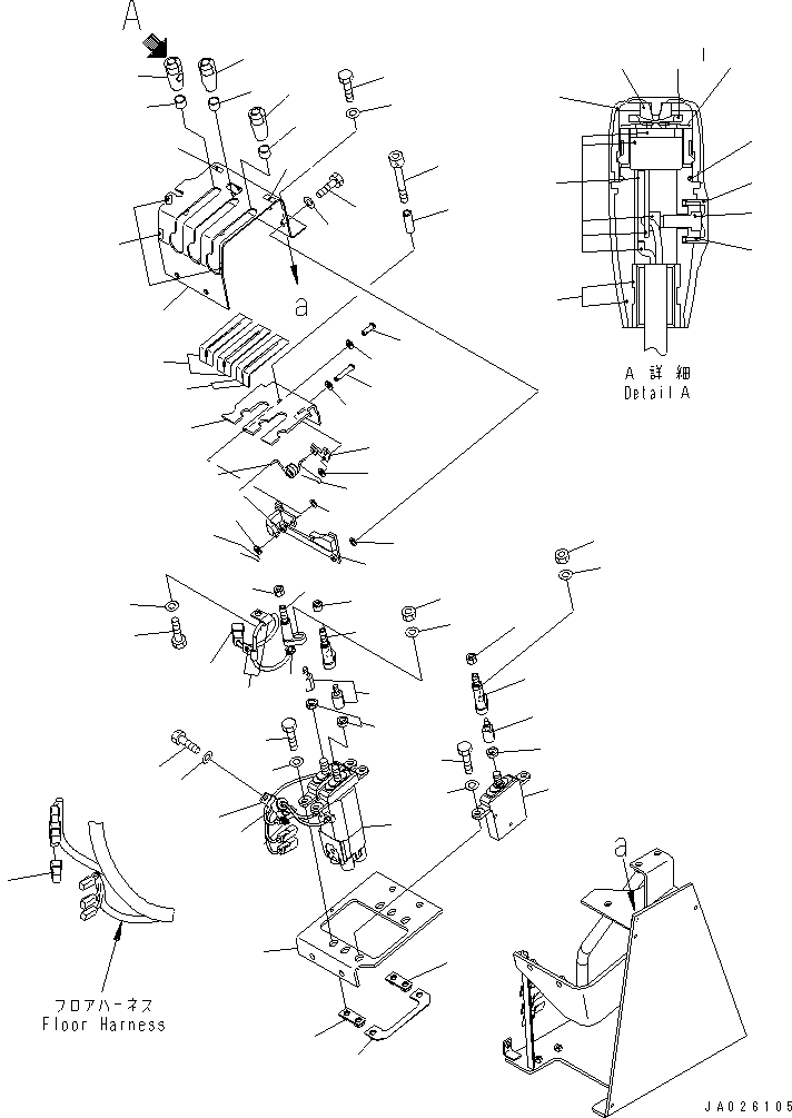 Wheel Loaders Komatsu / WA380-6 S/N 65001-65948 (ecot3, For EU)(wa380-6c) / LOADER CONTROL (LEVER) (FOR 3-SPOOL CONTROL VALVE)(#65001-)(240770 : K4202-02A2)