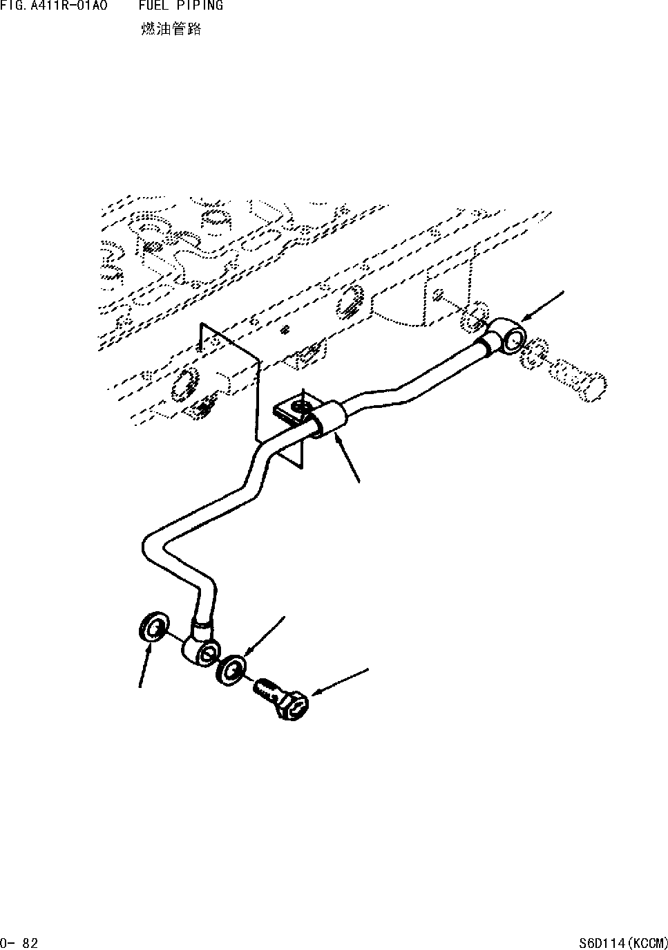 Wheel Loaders Komatsu / WA380-DZ-3 Serial No.10580 and up(wa3803cn) / FUEL PIPING(|000042 : |A0041)