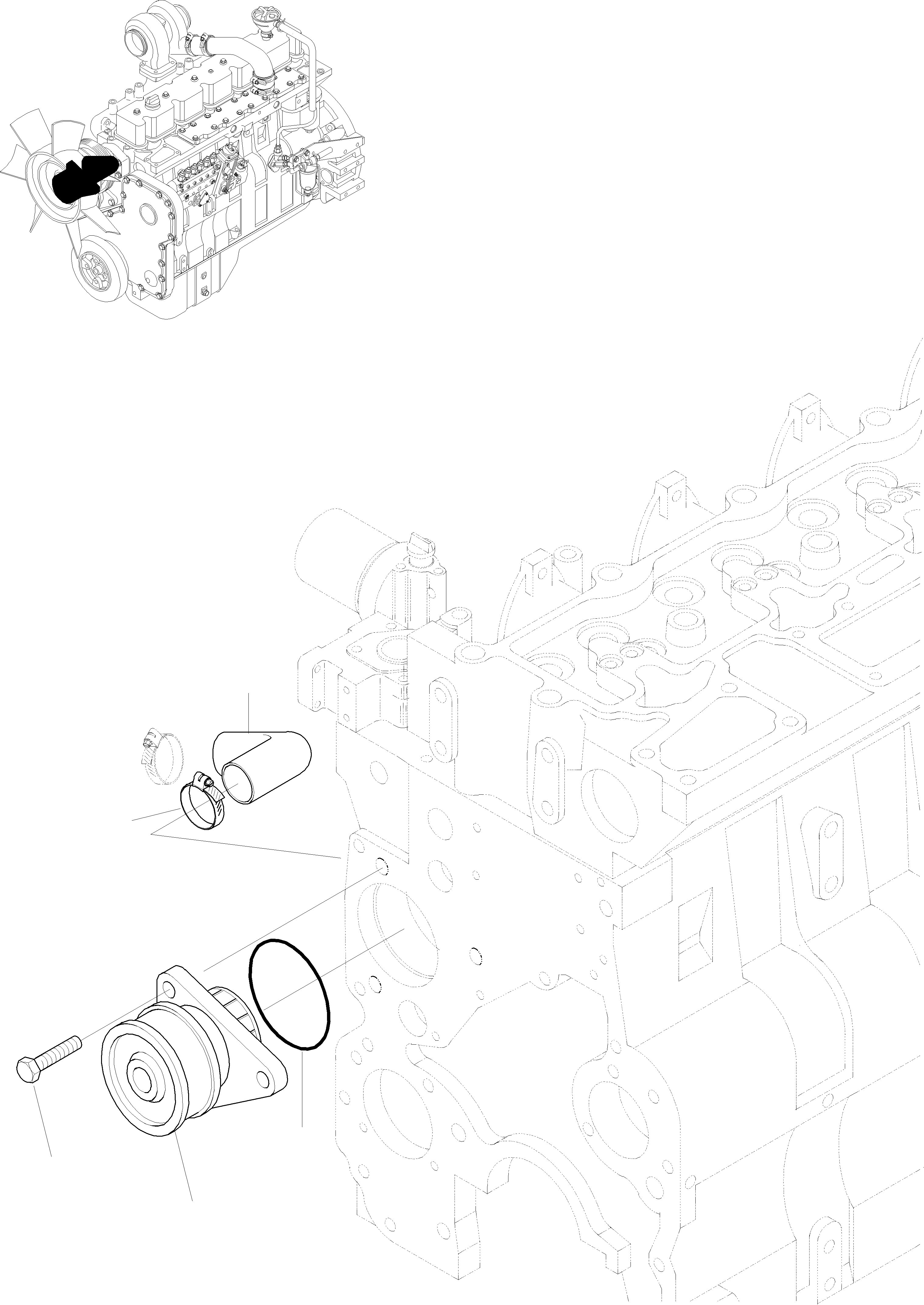 Wheel Loaders Komatsu / WA380-3 active S/N WA380H20501 - Up(wa380_3a) / WATER PUMP(01-15 : K1027)