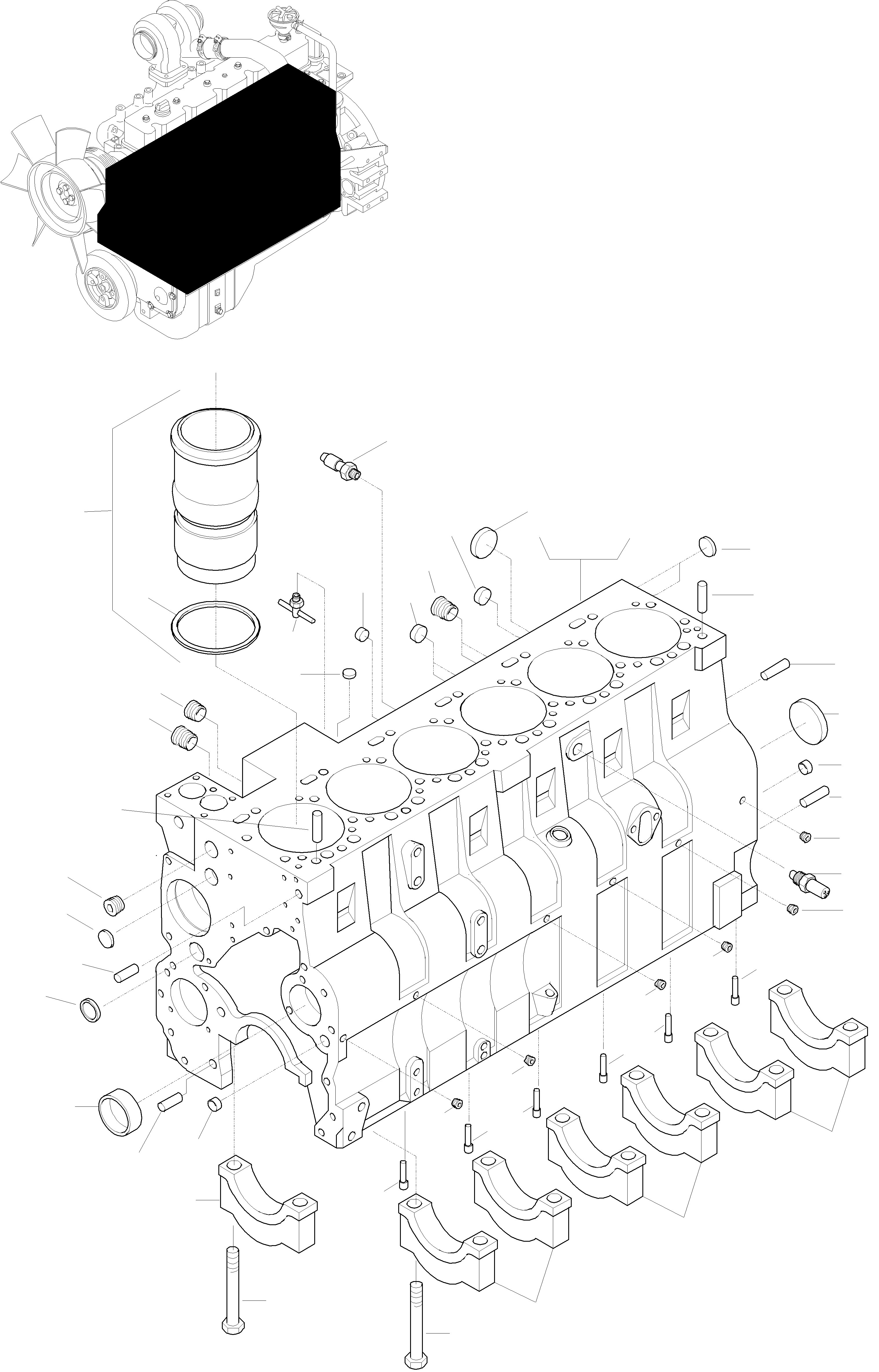 Wheel Loaders Komatsu / WA380-3 active S/N WA380H20501 - Up(wa380_3a) / CYLINDER BLOCK AND ATTACHING PARTS(01-02 : GJ2K2168)